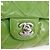 Borsa a tracolla CHANEL Matelasse in vernice verde con CC argento Auth ti3998A - vista 20