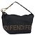 Pouch a mano FENDI Zucca Canvas Nero Marrone Auth 203003