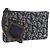 Pouch Christian Dior Trotter Canvas Navy Silver Auth 203455A Argento Blu navy