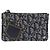 Pouch Christian Dior Trotter Canvas Navy Silver Auth 203455A Argento Blu navy - vista 13