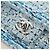 Borsa a tracolla CHANEL Chain Matelasse 20 in tweed Blu Argento CC Auth BA15642SM - vista 19
