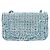 Borsa a tracolla CHANEL Chain Matelasse 20 in tweed Blu Argento CC Auth BA15642SM - vista 2