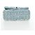 Borsa a tracolla CHANEL Chain Matelasse 20 in tweed Blu Argento CC Auth BA15642SM - vista 5