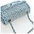 Borsa a tracolla CHANEL Chain Matelasse 20 in tweed Blu Argento CC Auth BA15642SM - vista 6