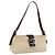 Borsa a tracolla FENDI Zucca Canvas Mamma Baguette Beige Silver Auth 202919V Argento