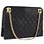 Borsa a tracolla CHANEL Matelasse con catena in pelle d'agnello nera e oro CC Auth 200758V Nero D'oro