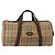 Borsa Boston Burberrys Nova Check Canvas Beige Gold Auth 201962 D'oro