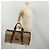 Borsa Boston Burberrys Nova Check Canvas Beige Gold Auth 201962 D'oro - vista 19