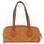 Bolsa de Ombro PRADA em Couro Marrom Prata Auth 202998 - vista 2