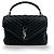 Autre Marque Saint Laurent Classic Monogram College Matelasse Chevron Leather Medium Nero
