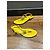 Chanel Sandali Thong in Pelle Matelassé Gialla Logo CC Giallo - vista 5