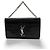 Autre Marque Saint Laurent Kate Crystal Embellished Patent Toy Nero