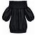 Jean Patou Patou Runway Herbst 2023 Schwarzes Off-Shoulder Minikleid