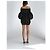 Jean Patou Patou Runway Herbst 2023 Schwarzes Off-Shoulder Minikleid - Ansicht 6