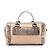 Borsa Boston Chloé in tela e pelle kaki e rosa Cachi