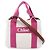 Bolsa de lona Chloé em rosa e branco