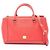 Saco Tote MCM em couro vermelho