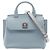 MCM Lederhandtasche für Damen Blau