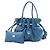 Borsa a tracolla in pelle blu MCM