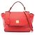 Borsa a mano in pelle MCM in rosso