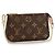 Louis Vuitton Mini Pochette Accessoires Monogram Canvas Castaño Monograma