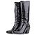 Botas Cowboy Prada años 2000 de cocodrilo media pantorrilla Negro