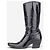 Botas Cowboy Prada años 2000 de cocodrilo media pantorrilla Negro - vista 3