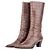 Botas Cowboy Prada de los años 2000 con estampado de cocodrilo Castaño