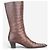 Botas Cowboy Prada de los años 2000 con estampado de cocodrilo Castaño - vista 4