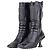 Stivali Biker Miu Miu AW99 con punta quadrata e 'Bubble Sole' Nero