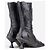Stivali Biker Miu Miu AW99 con punta quadrata e 'Bubble Sole' Nero - vista 2