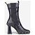 Botines de tacón Chelsea Miu Miu AW99 de puntera cuadrada y 'Bubble Sole' Negro - vista 4