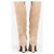 Prada 2000s Knee High Suede Sculptural Heel Boots Beige - view 5