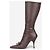 Bow Botas altas de tacón con lazo Prada años 2000 Castaño - vista 3