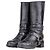 Botas altas Prada años 2000 con arnés Negro