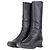 Prada 2000er Knee High Sculptural Platform Wedge Boots Schwarz