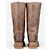 Botas moteras Prada AW11 altas de shearling con efecto pintura Castaño - vista 6