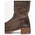 Botas moteras Prada AW11 altas de shearling con efecto pintura Castaño - vista 8