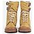 Helmut Lang AW03 Metallic Gold-Colored Bondage Combat Boots Golden - view 2