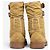 Helmut Lang AW03 Metallic Gold-Colored Bondage Combat Boots Golden - view 4
