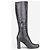 Botas de tacón de nailon con banda lateral Prada años 2000, caña alta Negro - vista 4