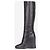 Prada AW14 Knee-High Biker Moto Wedge Boots Schwarz - Ansicht 3