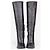 Prada AW14 Knee-High Biker Moto Wedge Boots Schwarz - Ansicht 5