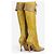 Stivali alti in struzzo con lacci e tacco Dior by Galliano AW00 Giallo - vista 2