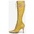 Stivali alti in struzzo con lacci e tacco Dior by Galliano AW00 Giallo - vista 3
