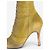 Stivali alti in struzzo con lacci e tacco Dior by Galliano AW00 Giallo - vista 9