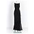 Vestido Max Mara de jersey de viscosa negro con gasa