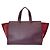 Borsa Tote Giorgio Armani in camoscio bordeaux Rosso Bordò - vista 2