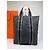 Trim Hermès Sac cabas Vintage Hermes Canvas Gris foncé Sangles rayées Endommagé - vue 7