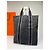 Trim Hermès Sac cabas Vintage Hermes Canvas Gris foncé Sangles rayées Endommagé - vue 9